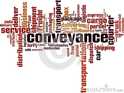 Conveyance word cloud Vector Illustration