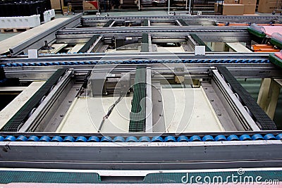 The conveyor belt and electric motor in industry Stock Photo