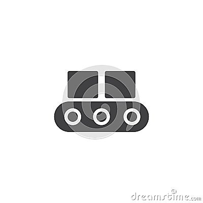 Conveyor belt icon vector Vector Illustration