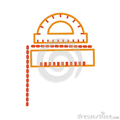 Conveyor instruments measure grades Vector Illustration