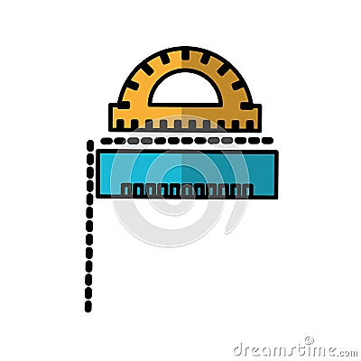 Conveyor instruments measure grades Vector Illustration