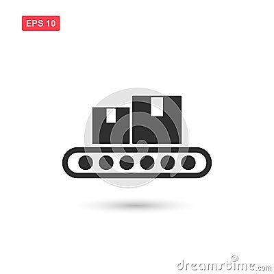 Conveyor loading vector icon design isolated Vector Illustration