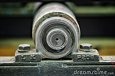 Conveyor roller bearing Stock Photo