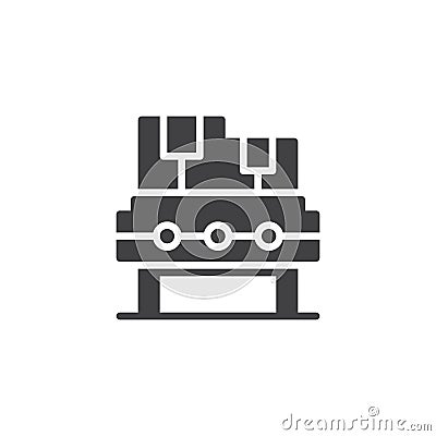 Conveyor vector icon Vector Illustration