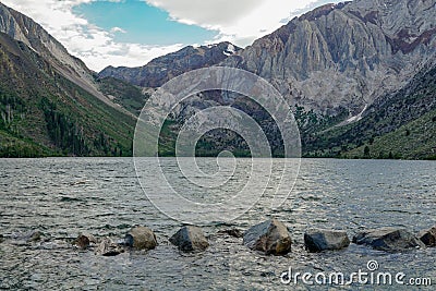 Convict Lake in the Eastern Sierra Nevada mountains, California, Stock Photo