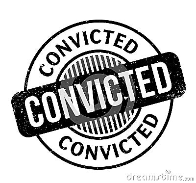 Convicted rubber stamp Vector Illustration