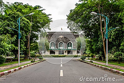 Convocation Hall in Yangon University, Myanmar, June-2017 Editorial Stock Photo