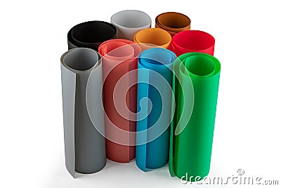 Convolutions of vinyl photographic backgrounds for subject photography Stock Photo