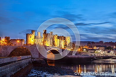 Conwy Castle in Wales, United Kingdom, series of Walesh castles Editorial Stock Photo