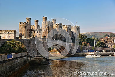 Conwy Castle in Wales, United Kingdom, series of Walesh castles Stock Photo