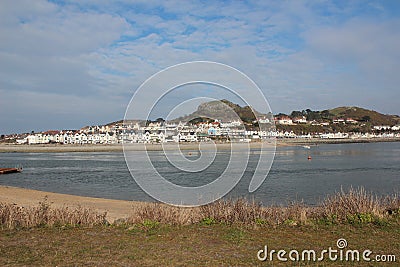 Conwy river at Pont Fawr, Deganwy, North Wales Editorial Stock Photo