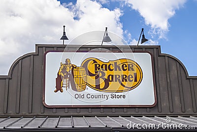 Cracker Barrel Old Country store sign Editorial Stock Photo