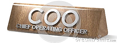 COO word on wooden banner Stock Photo