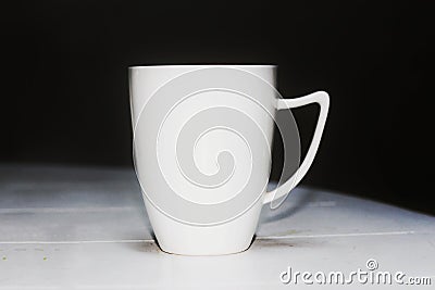 Coofee cup on tabile background is black Stock Photo