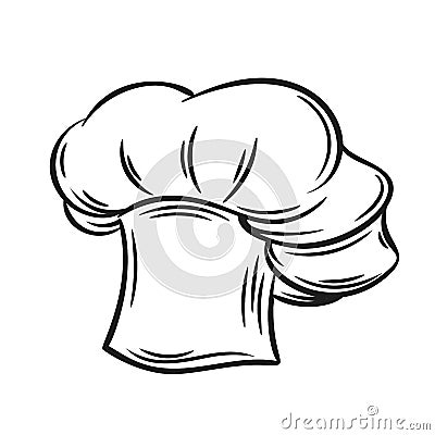 Cook hat, outline Vector Illustration