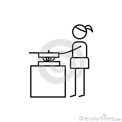 cook icon. Element of human hobbies icon for mobile concept and web apps. Thin line cook icon can be used for web and mobile Stock Photo