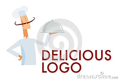 Cook logo. Cool stylish chef Vector Illustration