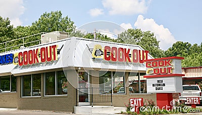 Cook Out Restuarant Editorial Stock Photo