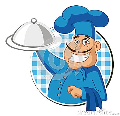 Cook restaurant. Chef. Vector Illustration