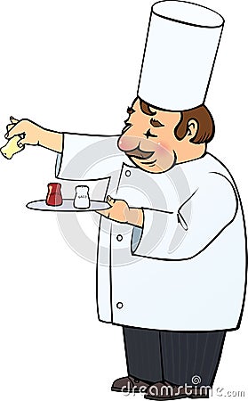 Cook and spice Vector Illustration