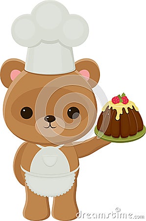 Cook teddy bear Vector Illustration