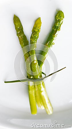 Cooked asparagus Stock Photo