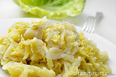 Cooked cabbage Stock Photo