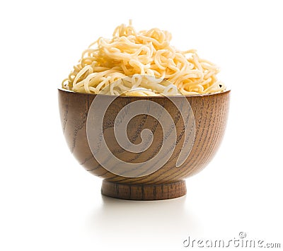 Cooked chinese instant noodles Stock Photo