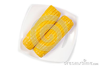 Cooked corn cob Stock Photo