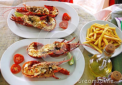 ÃÂ¡cooked fresh red lobster Stock Photo