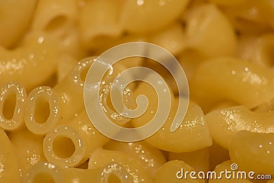 Cooked macaroni with bright highlights Stock Photo