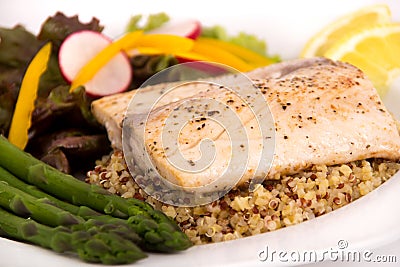 Cooked mahi mahi fish fillet Stock Photo