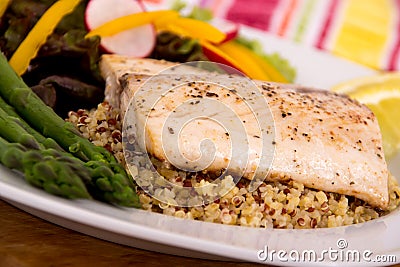 Cooked mahi mahi fish fillet Stock Photo