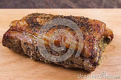 Cooked rack of lamb Stock Photo