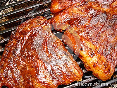 Cooked ribs Stock Photo