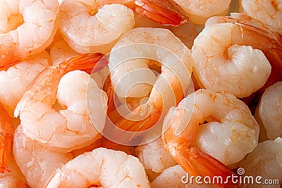 Cooked shrimps Stock Photo