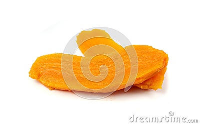 Cooked sweet potato isolated. Steamed sweetpotato, boiled batata Stock Photo