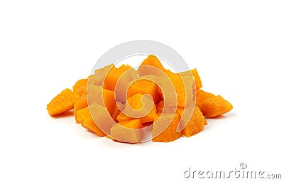 Cooked sweet potato isolated. Steamed sweetpotato, boiled batata Stock Photo