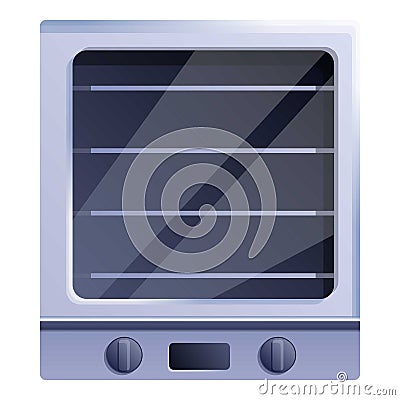 Cooker convection oven icon, cartoon style Vector Illustration