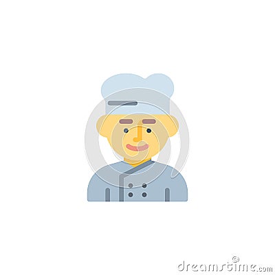 Cooker man, cook flat icon Vector Illustration