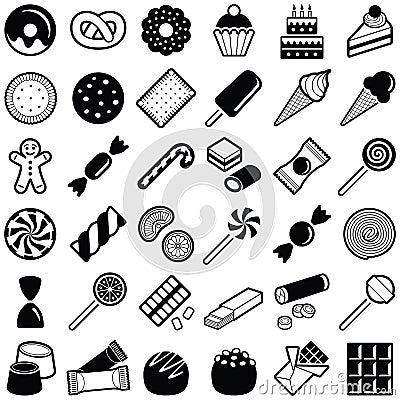 Cookie and candy vector icon illustration Vector Illustration