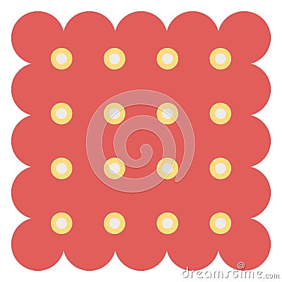 Cookie Color Vector icon Easily modify or edit Vector Illustration