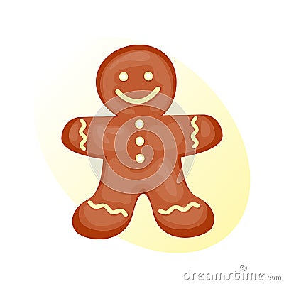 Cookie gingerbread homemade breakfast bake cakes and tasty snack biscuit pastry delicious sweet dessert bakery Vector Illustration