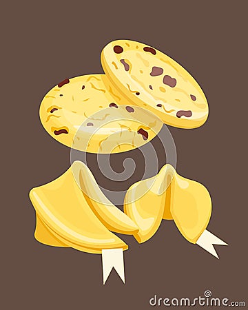 Cookie homemade breakfast bake cakes and tasty snack biscuit pastry delicious sweet dessert bakery eating Vector Illustration