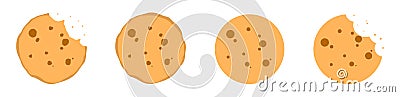 cookie icon bited biscuit snack Stock Photo