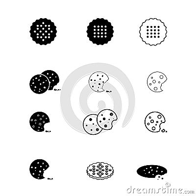 Cookie Icon - vector illustration. Vector Illustration