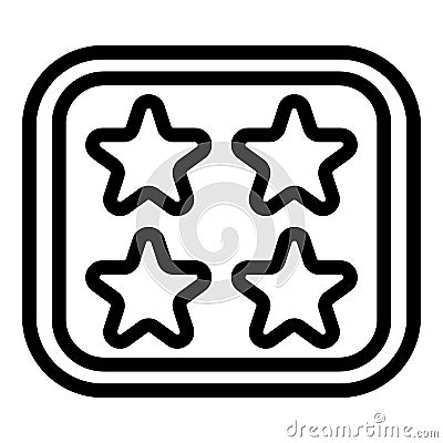 Cookie molds star icon, outline style Vector Illustration