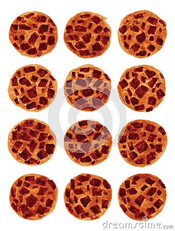 Cookie Pattern Vector Illustration