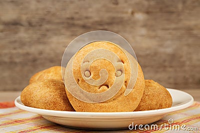 Cookie with a smile Stock Photo