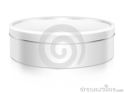 Cookie tin box mock-up template. Vector Illustration